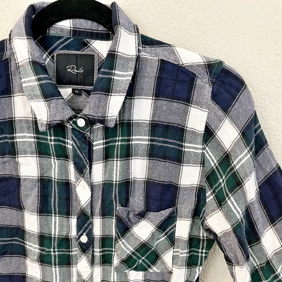 Rails Tops - Rails | Green and Blue Plaid Button Down